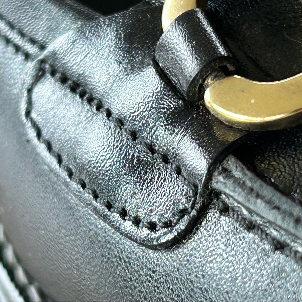 ***SOLD***
Vintage Women’s Salvatore Ferragamo Brass Horse-bit Heeled Loafers - Picture 7 of 16